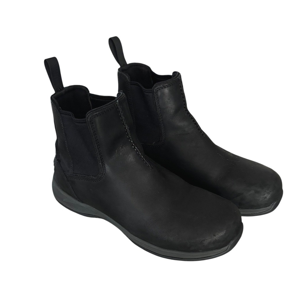 Red Wing Romeo Boots Mens 7 Black Leather Safety Toe Slip Resistant Work Utility